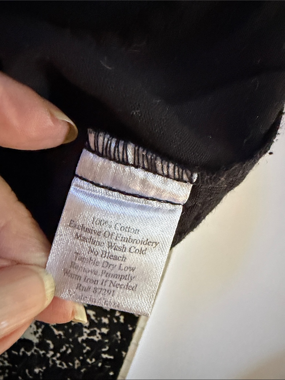 Johnny Was Black Embroidered Crane Cargo Pants with Pink & Green Floral Accents - Picture 11 of 11